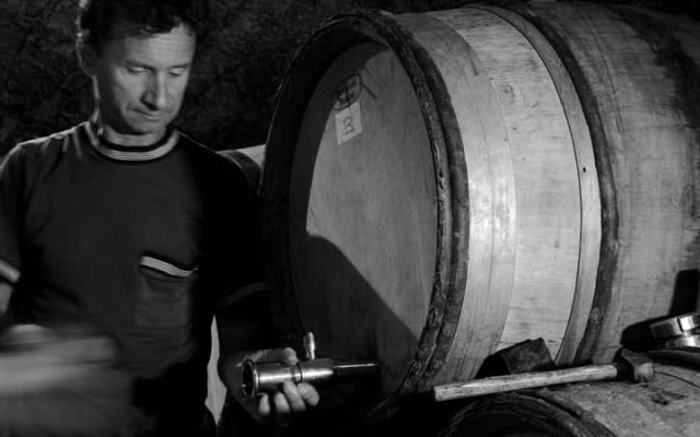 Laurent Lignier in the cellar